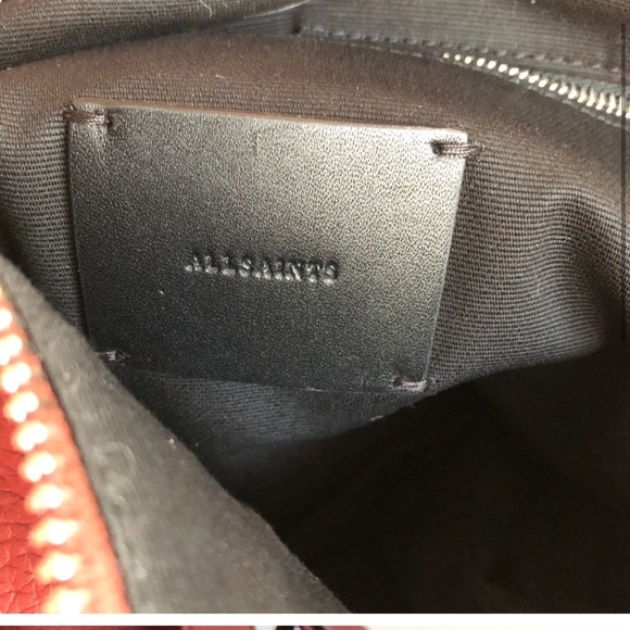 AllSaints Kita Backpack Berry Red Purse Bag - Picture 4 of 5